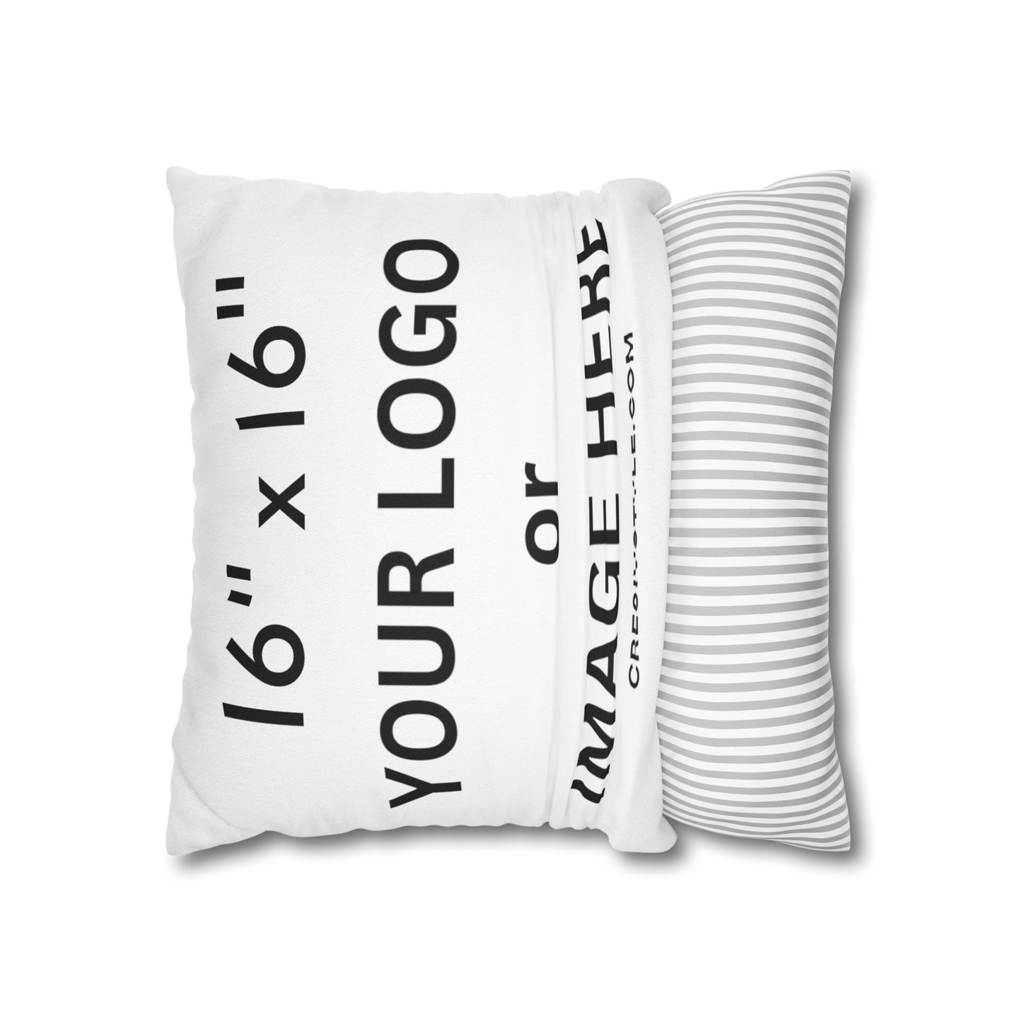 Spun Polyester Square Pillowcase (16"x16")