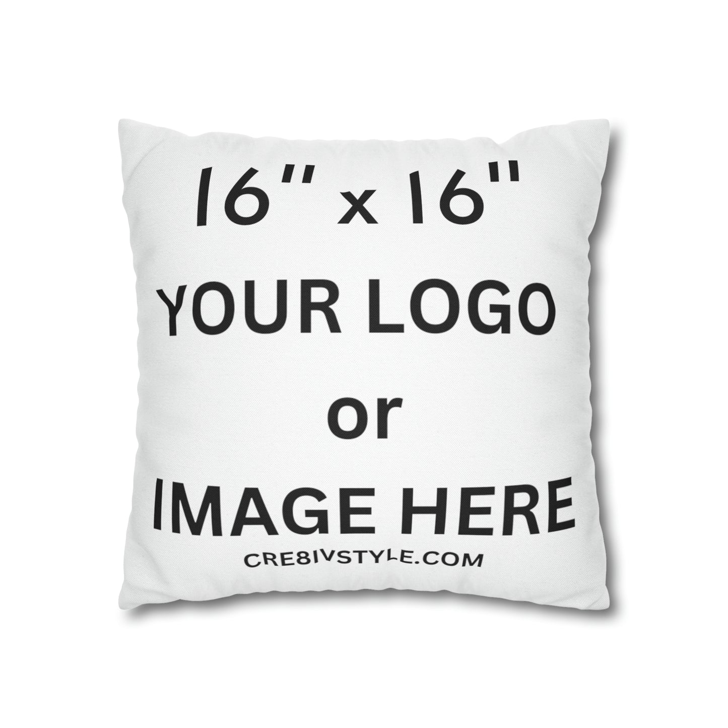 Spun Polyester Square Pillowcase (16"x16")