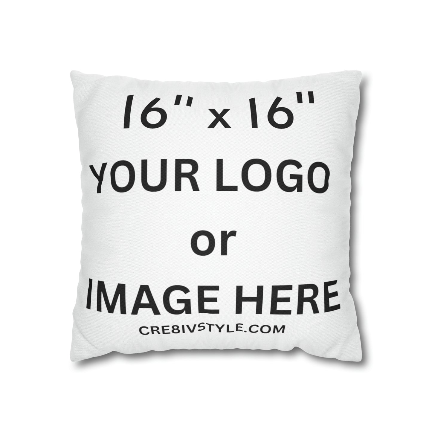 Spun Polyester Square Pillowcase (16"x16")