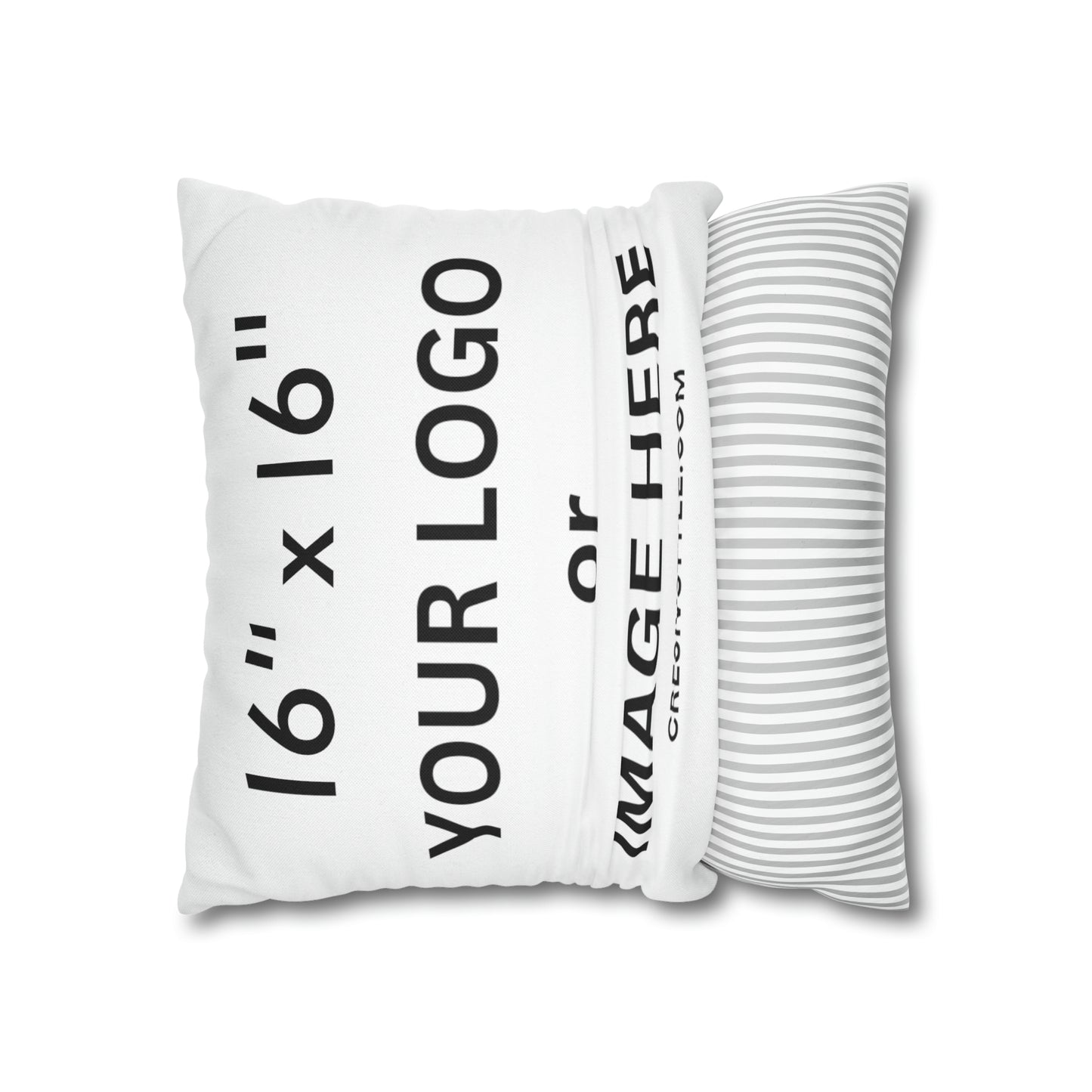 Spun Polyester Square Pillowcase (16"x16")